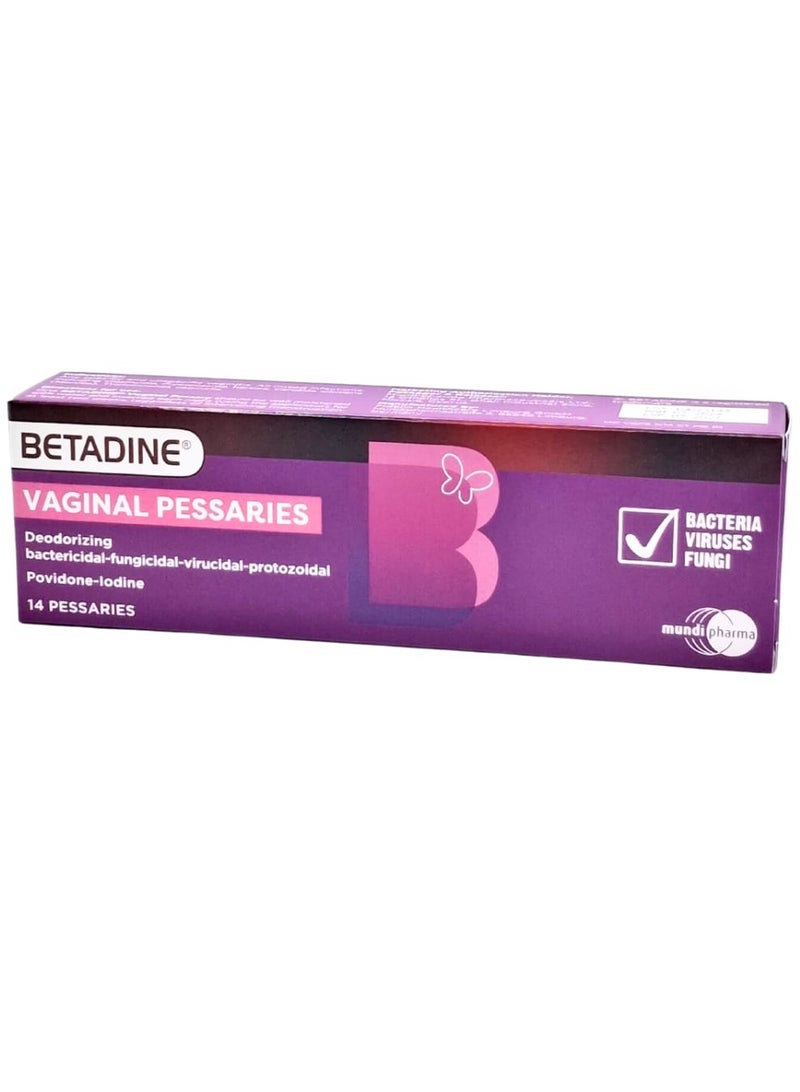 Betadine Vaginal Suppositories 14’s (Povidone-Iodine Antiseptic Treatment)